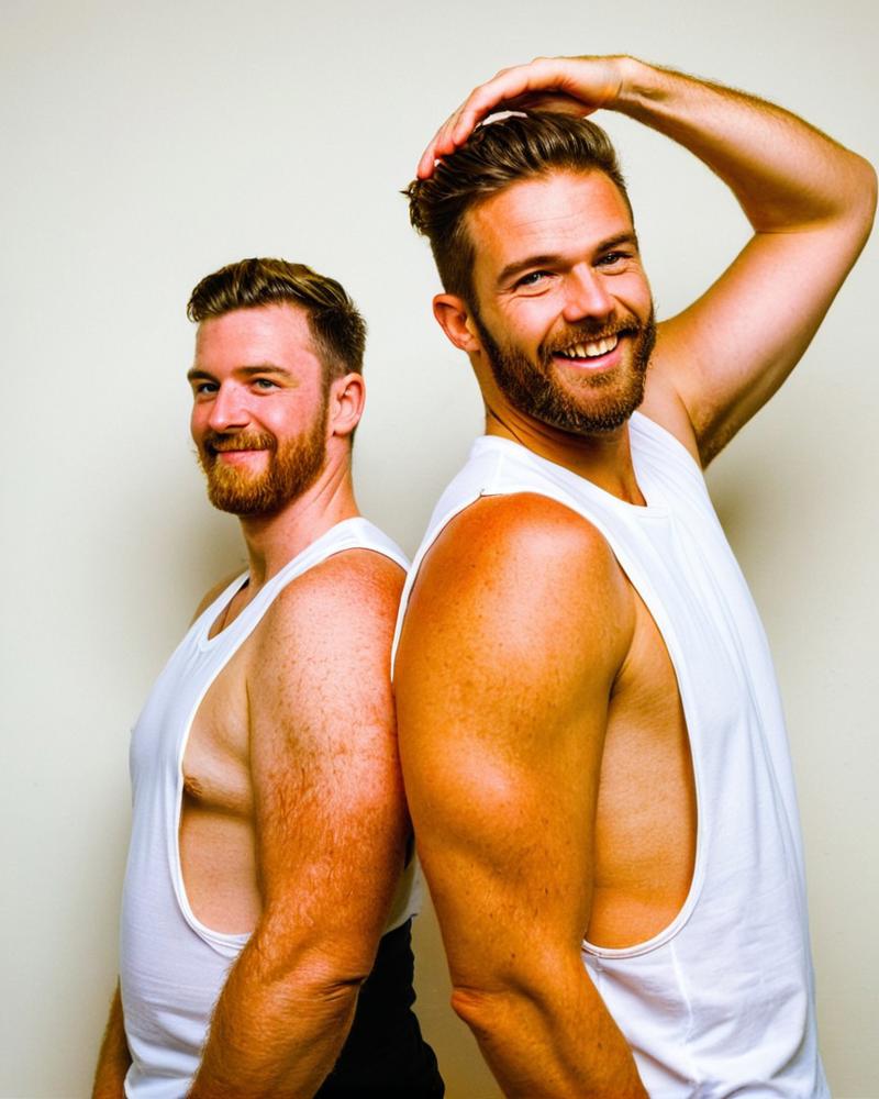 17112-30027284-two person (back to back_1.2), one handsome happy hairy man and woman (medium body shot_1.2) of 28 years old Irish on a white ba.jpg